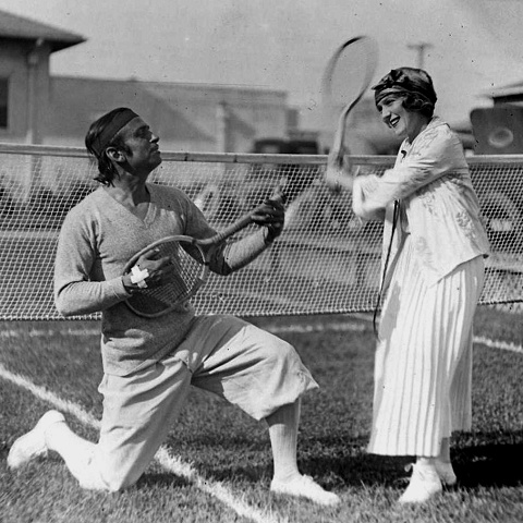 Fairbanks_&_Pickford_tennis